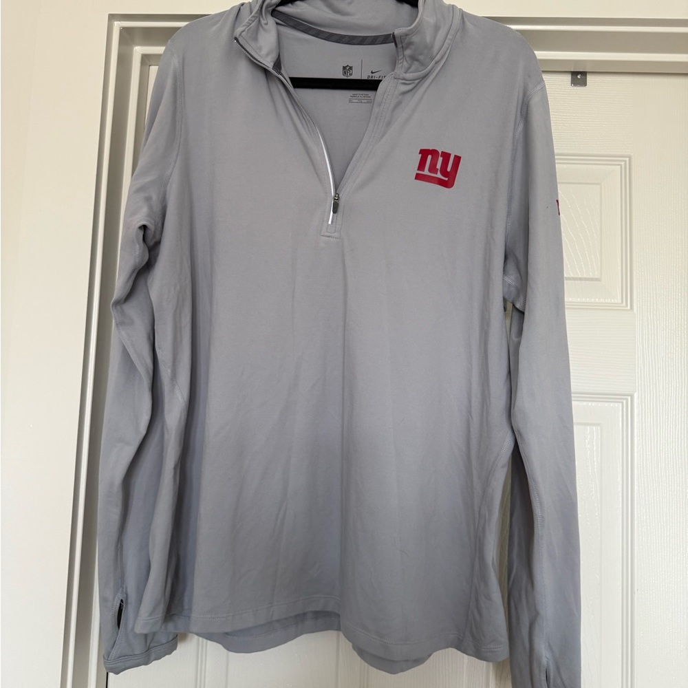 Nike Gray and Red Women's Quarter Zip
